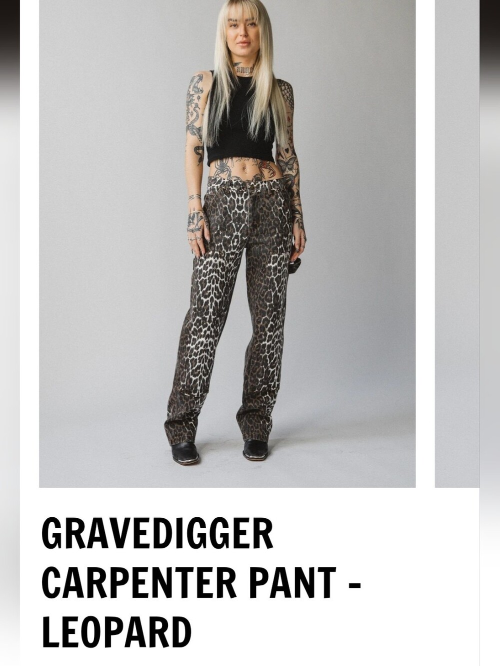 Hell Babes Leopard Print Women’s Gravedigger Pant